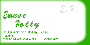 emese holly business card